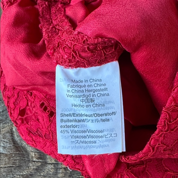 J Crew Easy pants cropped red lace elastic backed waist EUC size 4 - Picture 8 of 9